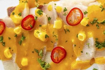 Falso tiradito con pescado sobrante
