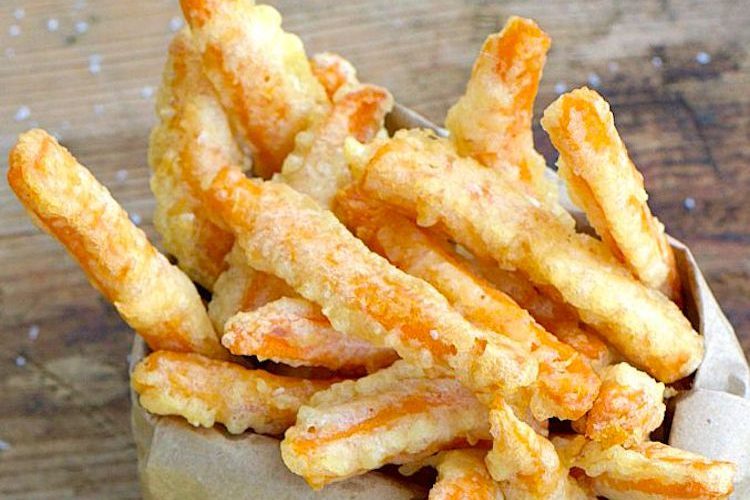 Tempura de calabaza sobrante