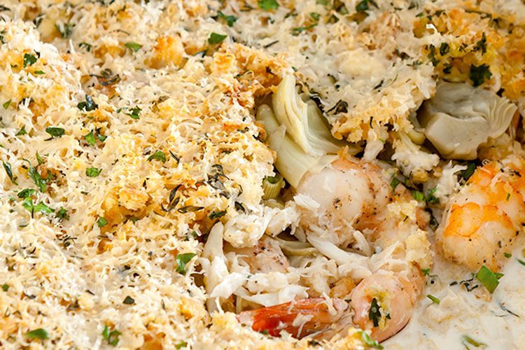 Arroz con alcachofas y gambas sobrantes
