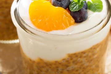 Pudin de chía, naranja y coco