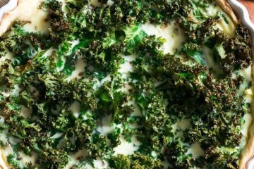 Quiche con kale sobrante y cebolla pochada