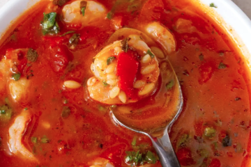 Sopa de gambas sobrantes