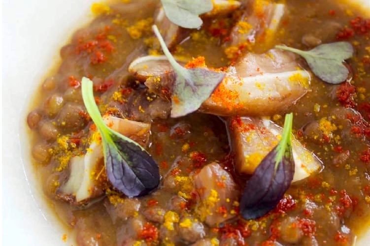 Lentejas de ayer con un toque de curry