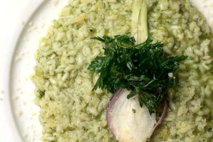 Risotto al perejil