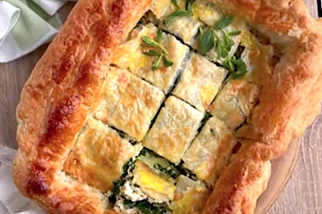 Tarta salada de espinacas sobrantes