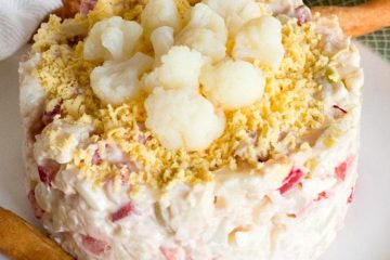 Ensaladilla de coliflor cocida sobrante