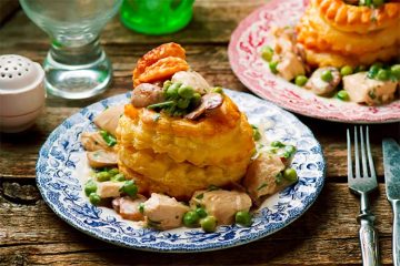 Volovanes de pollo sobrante