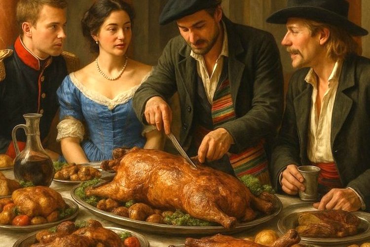 Cena temática sobre la Andalucía del siglo XIX para 250 comensales en Benamejí