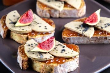 Bruschettas de foie gras e higos