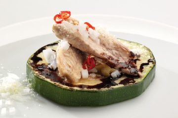 Montaditos de calabacín plancha y atún en conserva