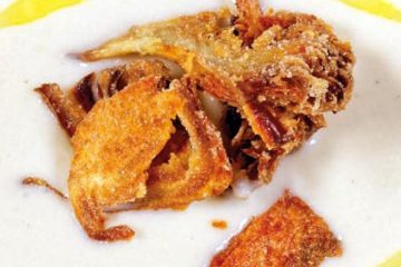 Vichyssoise con láminas crujientes de alcachofas sobrantes