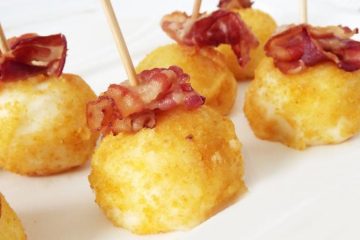 Croquetitas semilíquidas de Cabrales con bacon