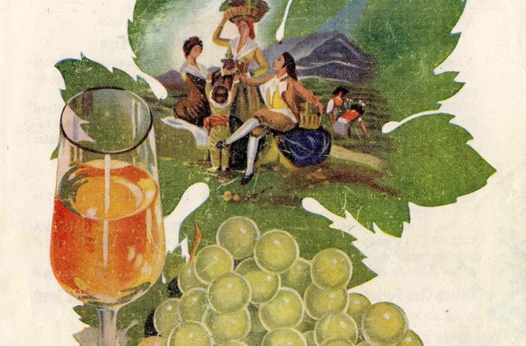 Origen e historia de unas Fiestas las de la Vendimia de Jerez (Foto primer cartel de las fiestas, del artista Manuel Troncoso Jurado)