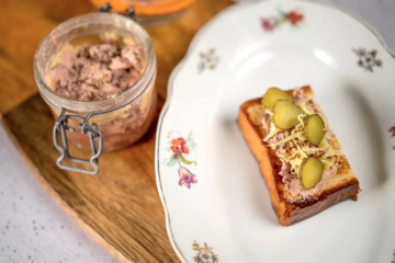 Rillete de abanico ibérico con foie gras