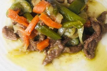 Salteado de verduras con ternera