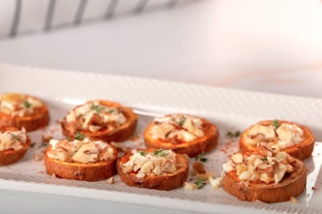 Bocaditos de boniato con queso fresco en airfryer