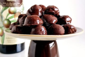 Bombones de chocolate negro con aceite de oliva virgen extra