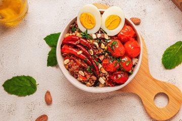 Ensalada con lentejas que sobraron ayer y cuscús