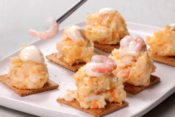 Crackers de ensaladilla marinera
