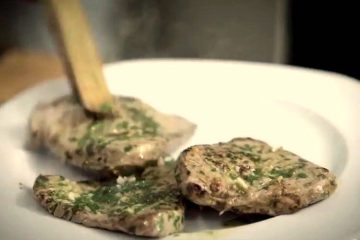 Escalopines adobados de filetes sobrantes
