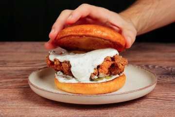 Hamburguesa de pollo crispy