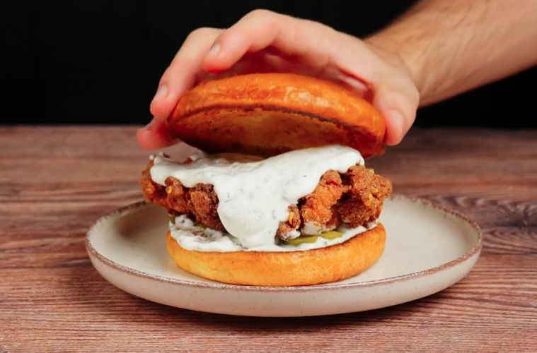 Hamburguesa de pollo crispy
