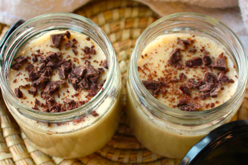 Natillas de plátano con chocolate negro