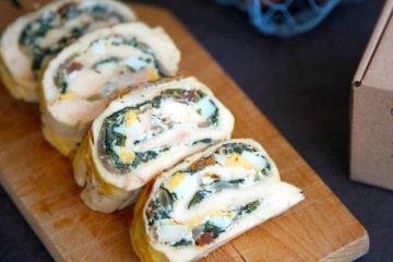 Pastel frío de pollo, espinacas y ricotta