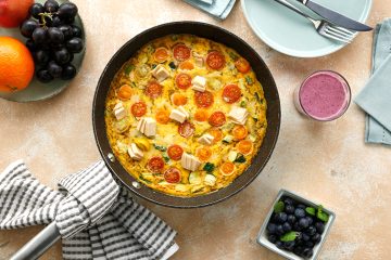 Frittata de verduras con atún y parmesano