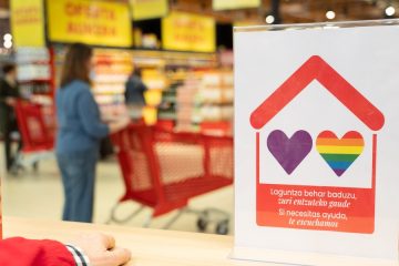 Hacia supermercados con puntos refugio contra la violencia de género y agresiones al colectivo LGTBI+ (Foto Eroski)