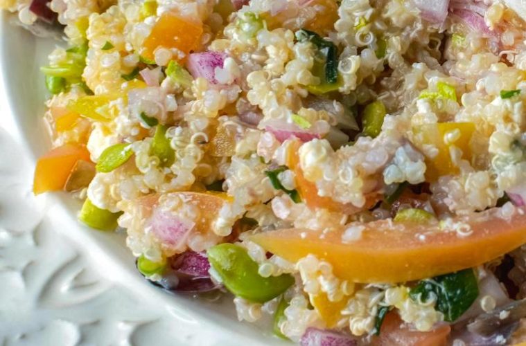 Ensalada templada de quinoa y verduras asadas