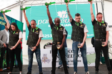 Los mejores escanciadores de Sidra de Asturias (Foto DOP)