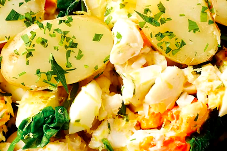 Ensaladilla malagueña con patatas cocidas sobrantes