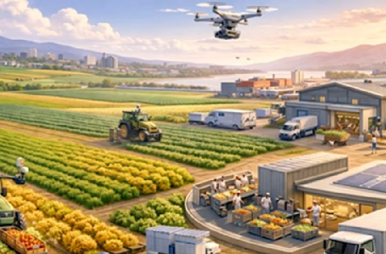 El futuro de la agricultura y la alimentación, con la mirada puesta en el horizonte 2040 (Foto detalle cartel jornada)