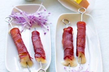 Brochetitas de queso y cecina