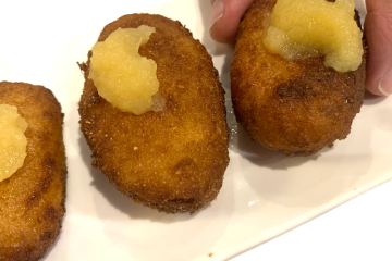 Croquetas cremosas de chosco de Tineo y queso de cabra