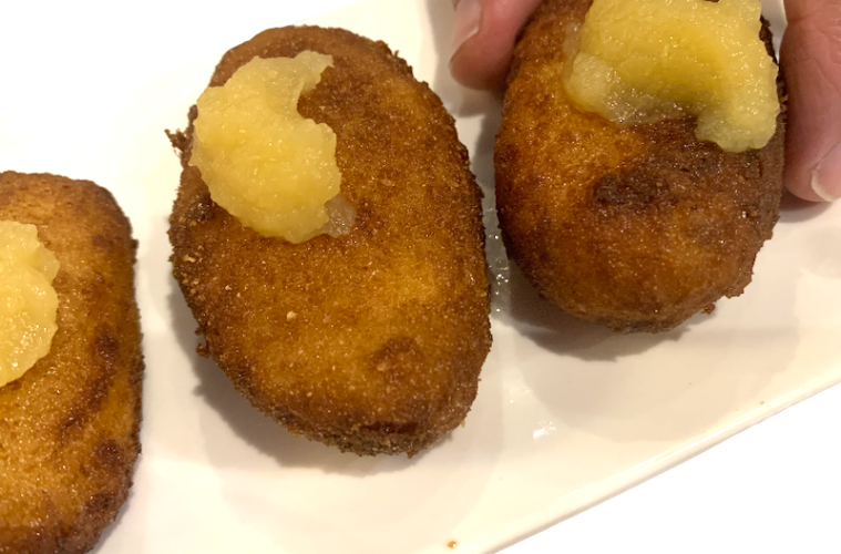 Croquetas cremosas de chosco de Tineo y queso de cabra