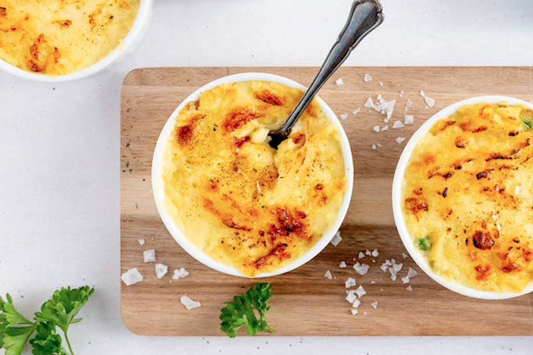 Pastel de patata, jamón y queso