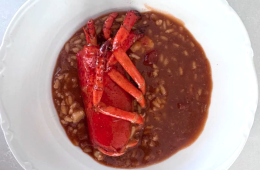 Arroz caldoso de bogavante y marisco