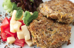 Hamburguesas de quinoa sobrante y semillas