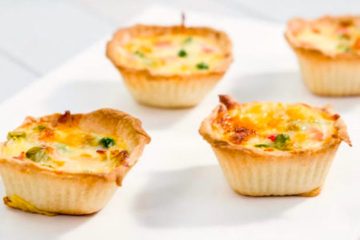 Miniquiches de verduras y queso