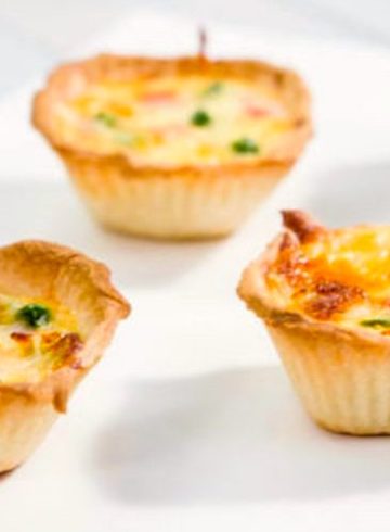 Miniquiches de verduras y queso