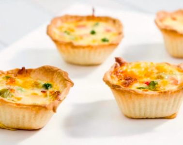 Miniquiches de verduras y queso