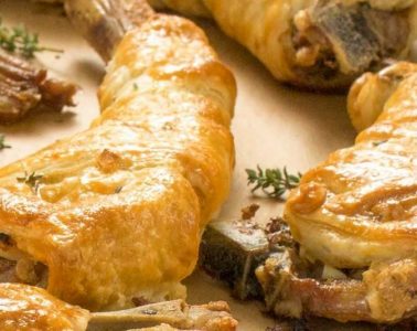 Chuletillas de cordero en hojaldre