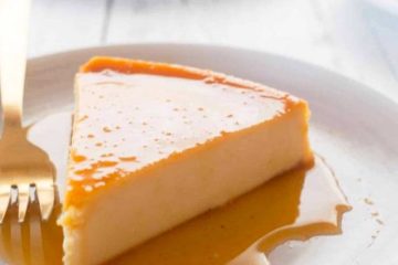 Flan de queso sobrante y pan duro