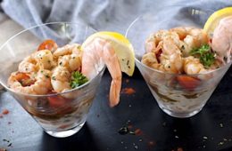 Langostinos al vino blanco que sobró de anoche