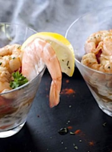 Langostinos al vino blanco que sobró de anoche