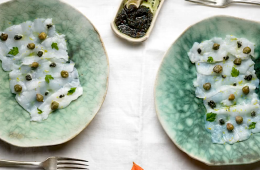 Carpaccio de bacalao