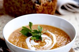 Crema picante de alubias y verduras