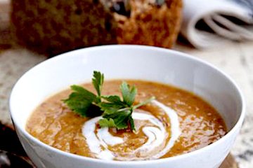 Crema picante de alubias y verduras